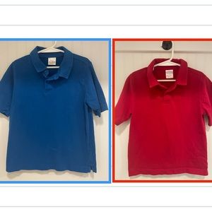 Set of 2 Hanna Andersson Polo Shirts [Boys size 5: 110cm] Red and Blue